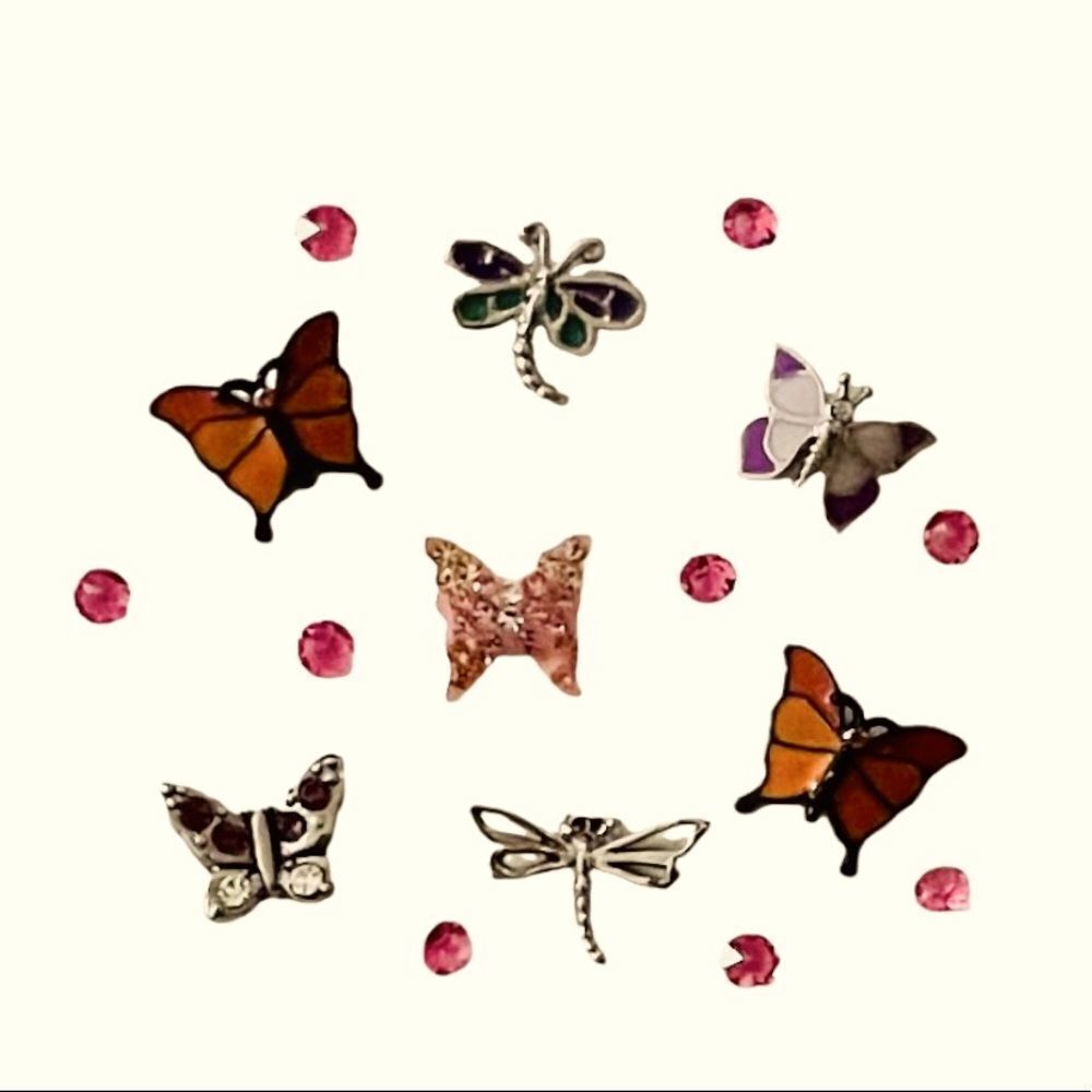 NEW Lot of Origami Owl Butterfly & Dragonfly & Swarovski Stardust Crystals